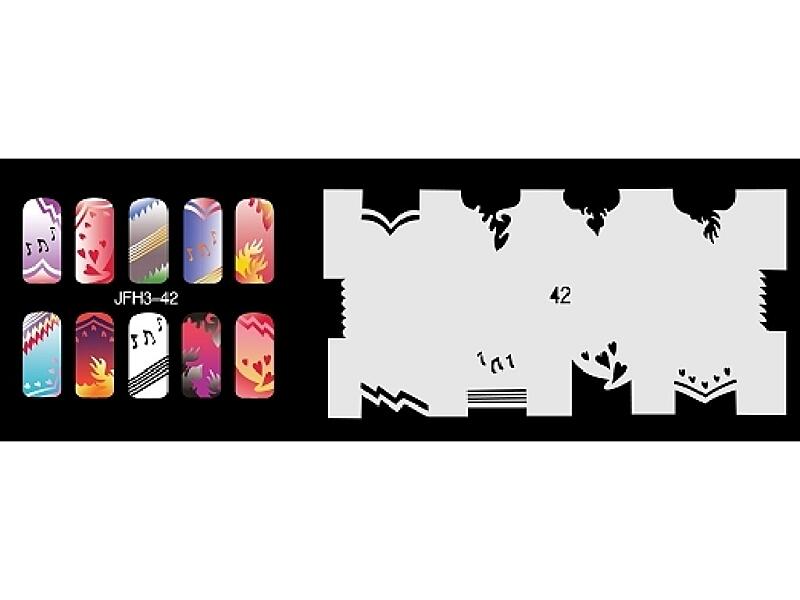 Šablona na nehty (airbrush nail art) JFH03-042