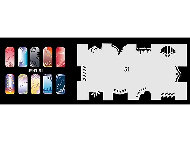 Šablona na nehty (airbrush nail art) JFH03-051