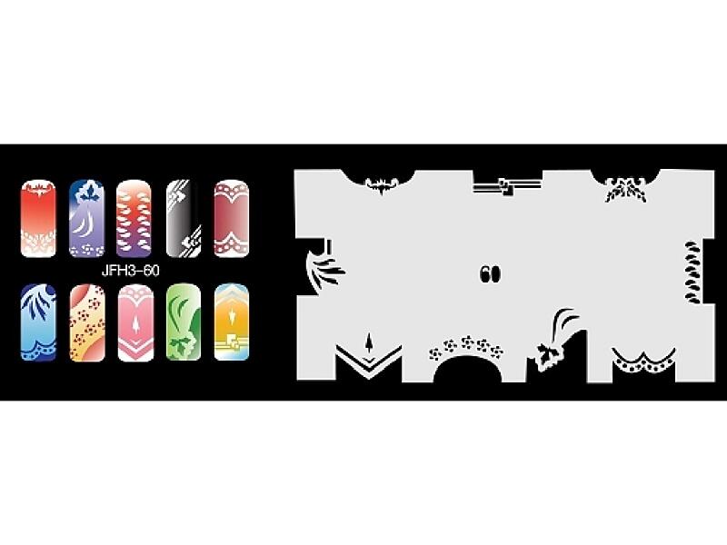 Šablona na nehty (airbrush nail art) JFH03-060