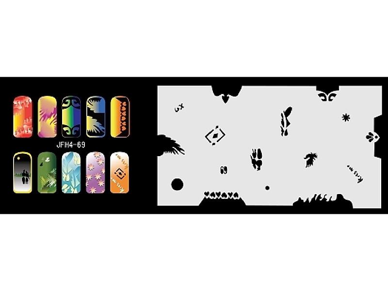 Šablona na nehty (airbrush nail art) JFH04-069