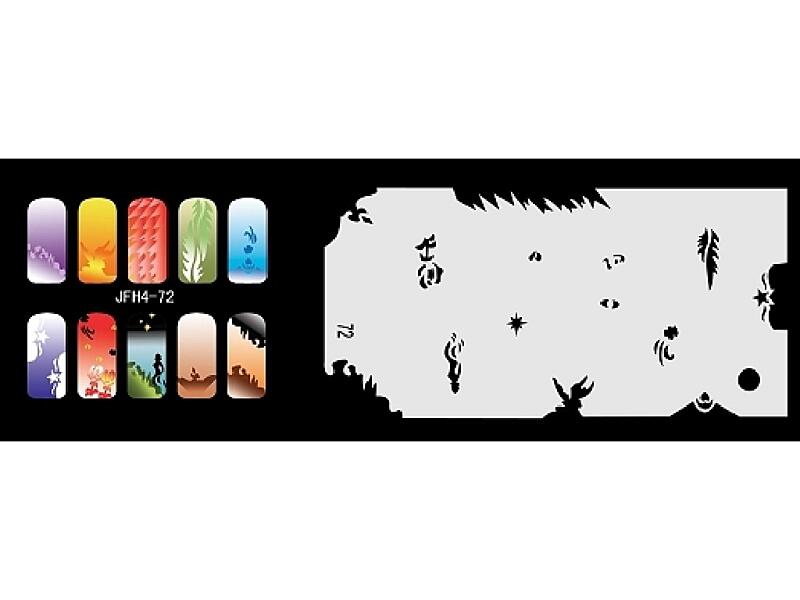 Šablona na nehty (airbrush nail art) JFH04-072
