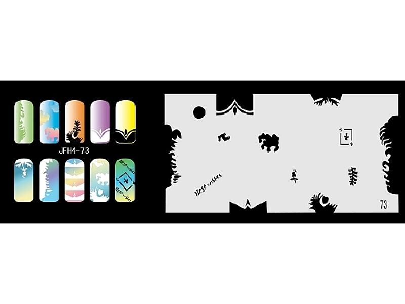 Šablona na nehty (airbrush nail art) JFH04-073