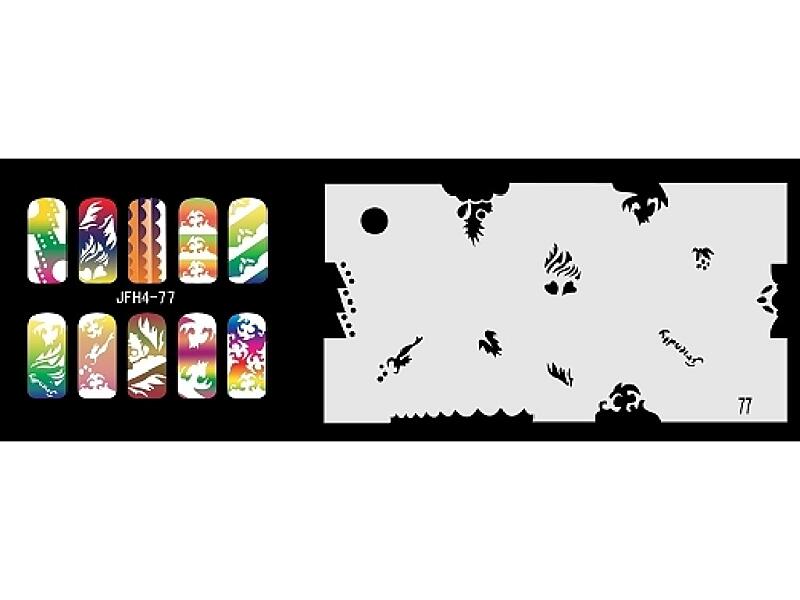 Šablona na nehty (airbrush nail art) JFH04-077