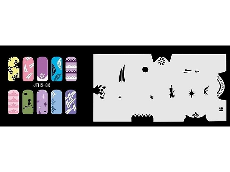 Šablona na nehty (airbrush nail art) JFH05-086