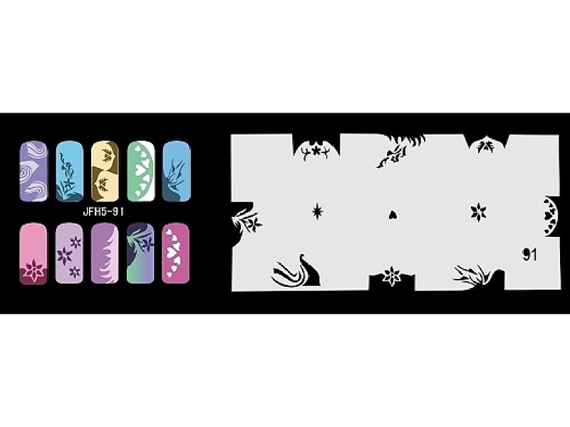 Šablona na nehty (airbrush nail art) JFH05-091