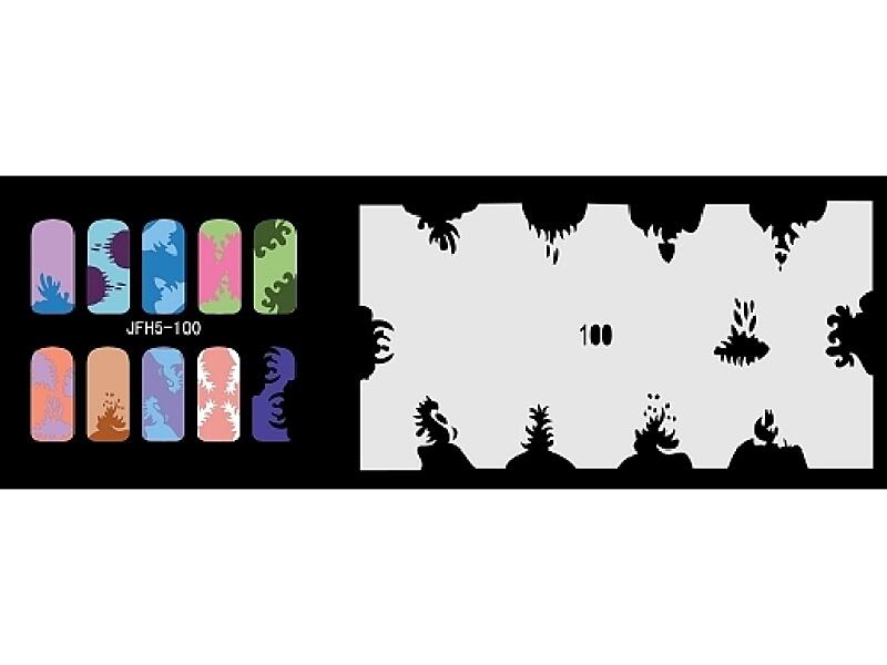 Šablona na nehty (airbrush nail art) JFH05-100