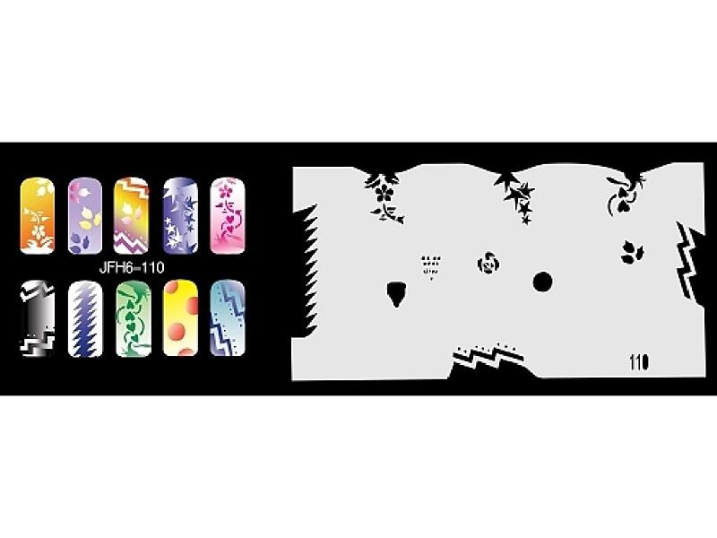 Šablona na nehty (airbrush nail art) JFH06-110