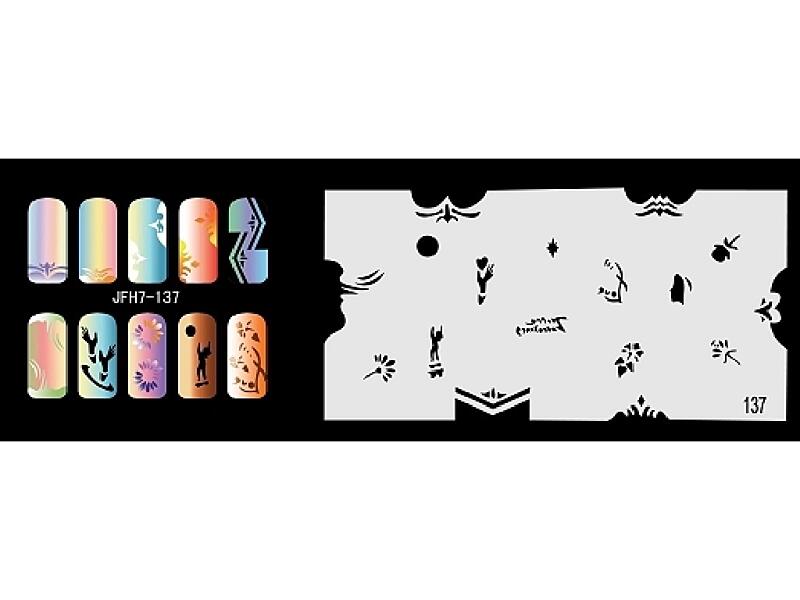 Šablona na nehty (airbrush nail art) JFH07-137
