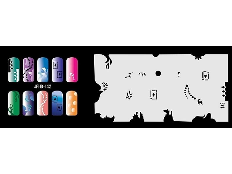Šablona na nehty (airbrush nail art) JFH08-142