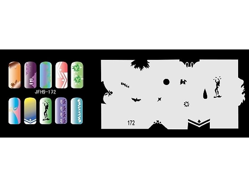Šablona na nehty (airbrush nail art) JFH09-172