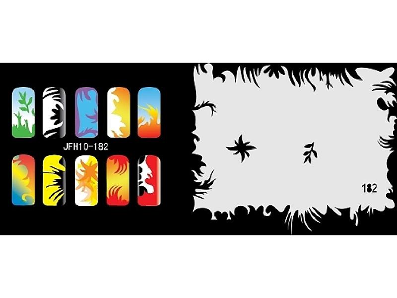 Šablona na nehty (airbrush nail art) JFH10-182