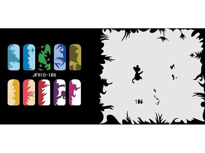Šablona na nehty (airbrush nail art) JFH10-186