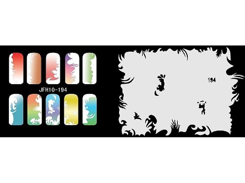 Šablona na nehty (airbrush nail art) JFH10-194