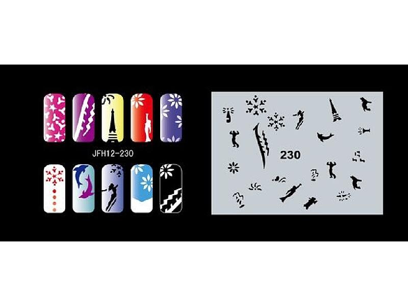 Šablona na nehty (airbrush nail art) JFH12-230