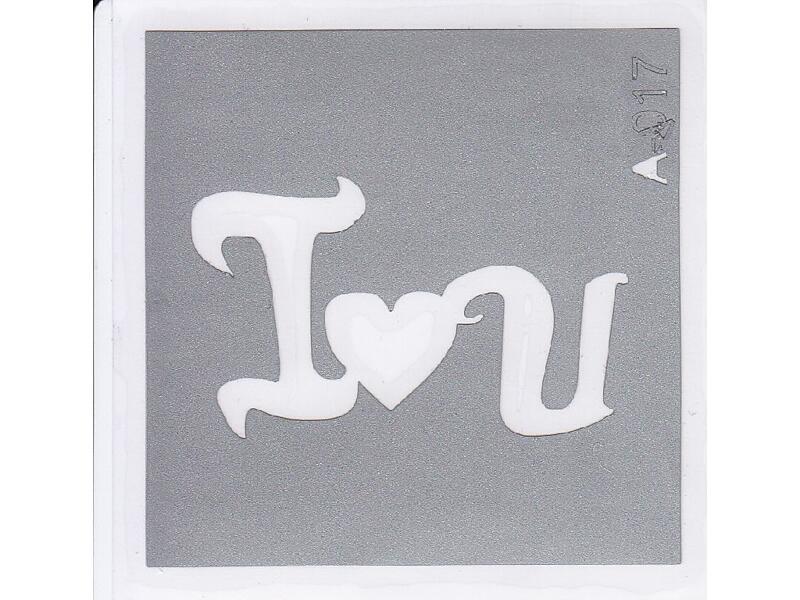 Šablona pro třpytivé tetování  A017