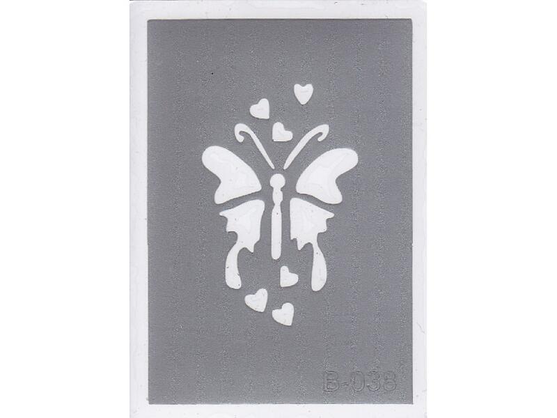 Šablona pro třpytivé tetování  B038