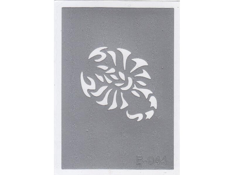 Šablona pro třpytivé tetování  B044