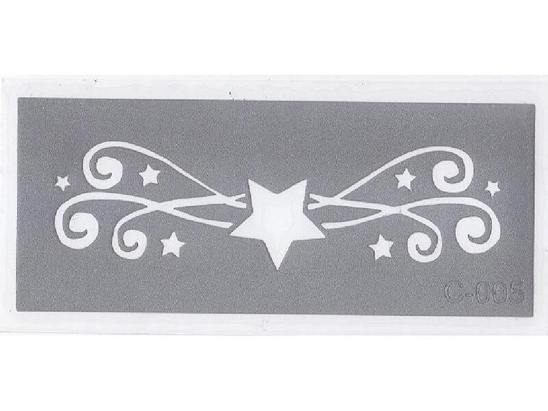 Šablona pro třpytivé tetování  C005