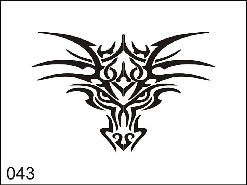 Šablona pro dočasné airbrush tetování M043 - 6,5 x 8,5 cm