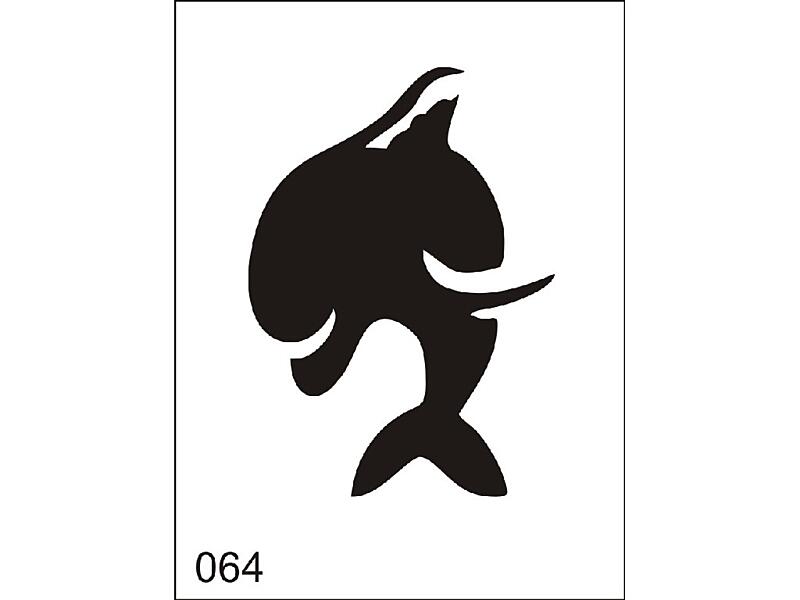 Šablona pro dočasné airbrush tetování M064 - 6,5 x 8,5 cm