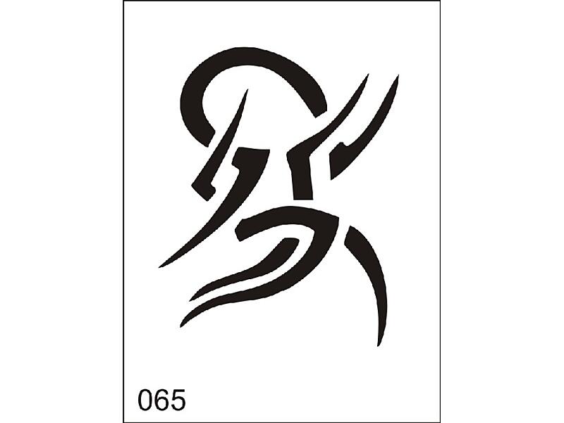 Šablona pro dočasné airbrush tetování M065 - 6,5 x 8,5 cm