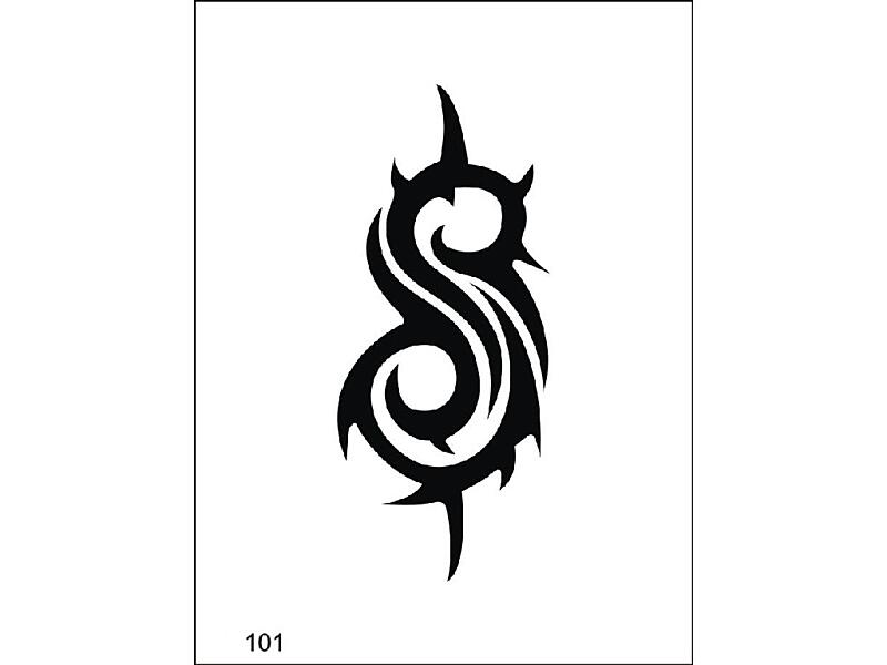 Šablona pro dočasné airbrush tetování M101 - 6,5 x 8,5 cm