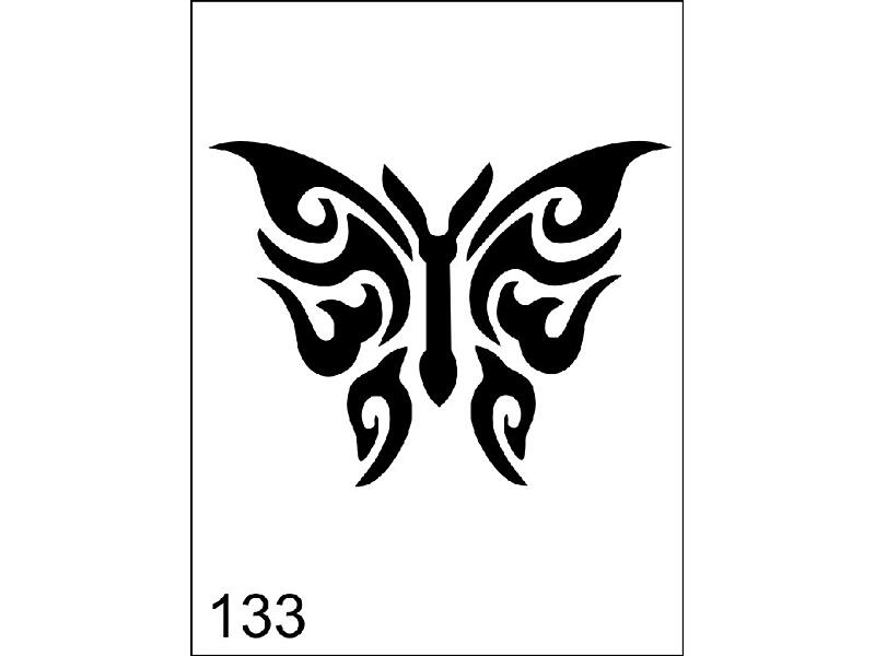 Šablona pro dočasné airbrush tetování M133 - 6,5 x 8,5 cm
