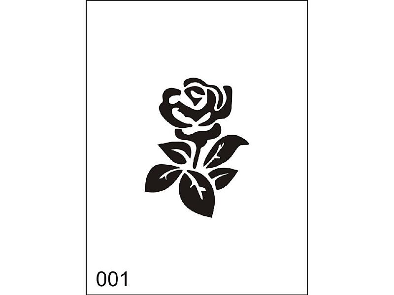 Šablona pro dočasné airbrush tetování V001 - 11,5 x 15,5 cm