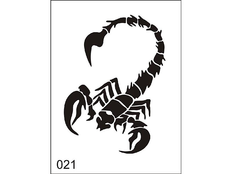 Šablona pro dočasné airbrush tetování V021 - 11,5 x 15,5 cm