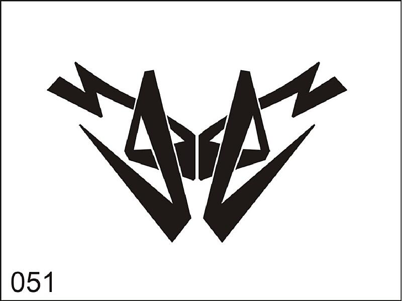 Šablona pro dočasné airbrush tetování V051 - 11,5 x 15,5 cm