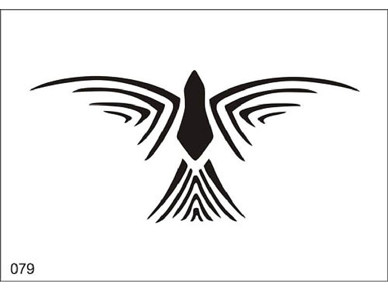 Šablona pro dočasné airbrush tetování V079 - 11,5 x 15,5 cm