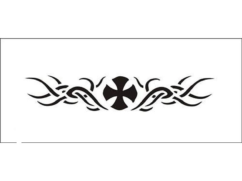 Šablona pro dočasné airbrush tetování V090 - 7 x 15,5 cm