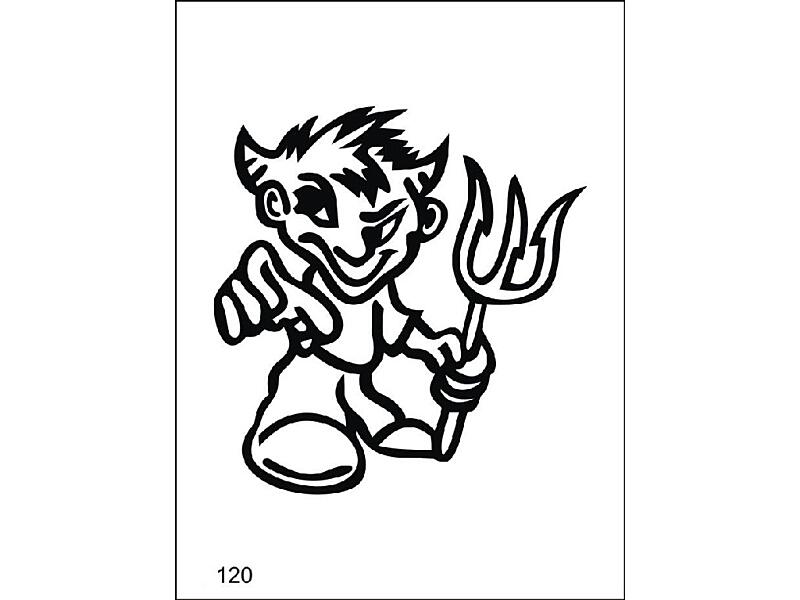 Šablona pro dočasné airbrush tetování V120 - 11,5 x 15,5 cm