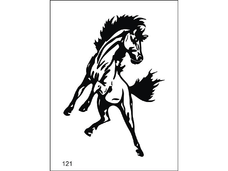 Šablona pro dočasné airbrush tetování V121 - 11,5 x 15,5 cm