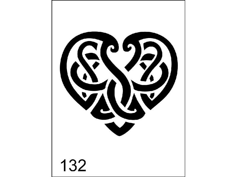 Šablona pro dočasné airbrush tetování V132 - 11,5 x 15,5 cm