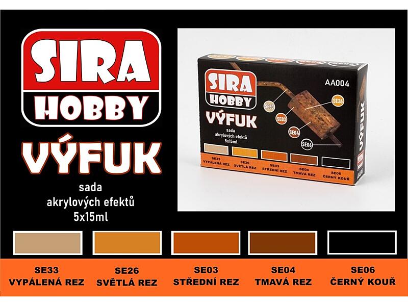 Síra Hobby - Sada efektů - Výfuk  AA04 - 5x15ml