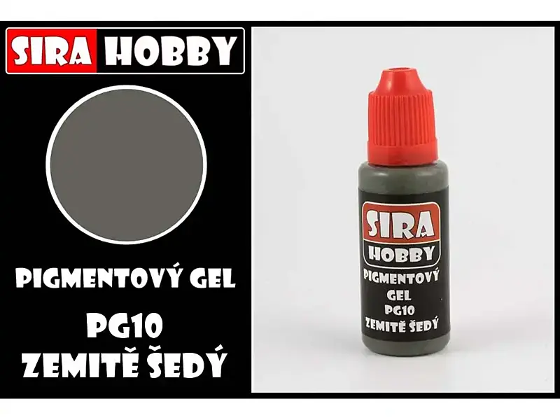 Síra hobby - Pigmentový gel - PG10 - Zemitě šedý 20 ml