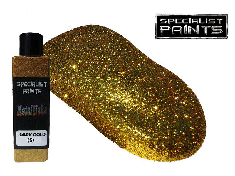 Metal Flake Dark Gold 50g vel. S (0,2 mm)