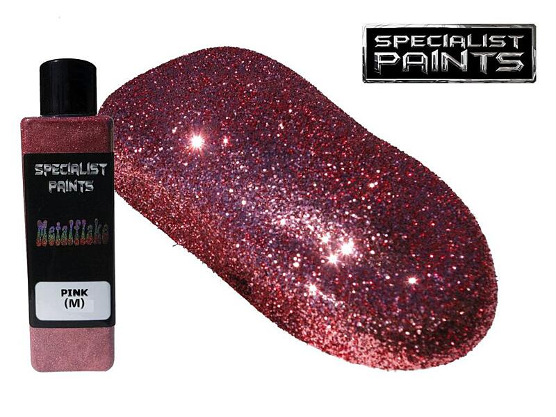 Metal Flake Pink 50g vel. M (0,4 mm)