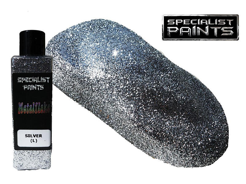 Metal Flake Silver 50g vel. L (0,6 mm)