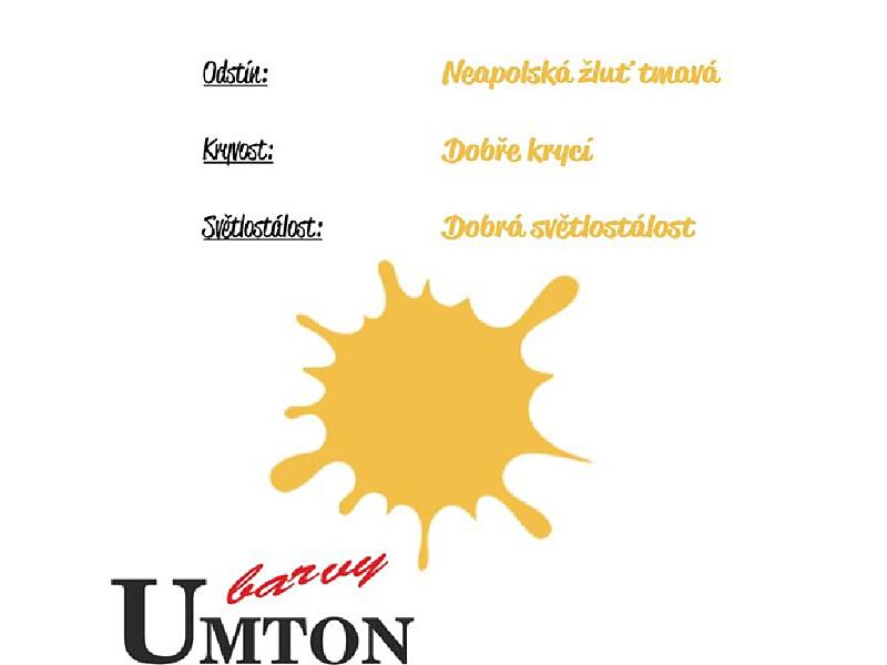 Umton - 5602 - Olejová barva - Neapolská žluť tmavá 20ml